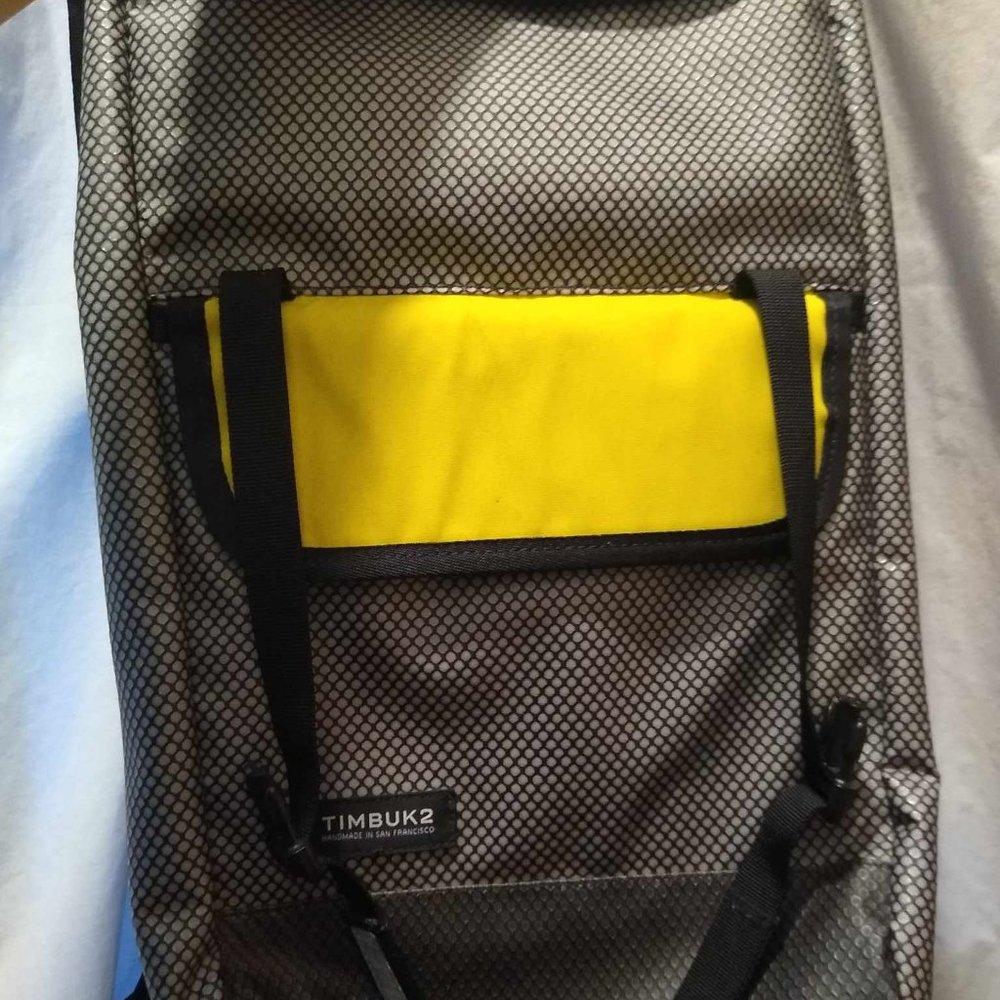Timbuk2 Gray & Neon Yellow Shoulder Strap Rogue Laptop Backpack